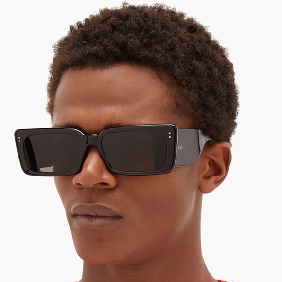 NEW GUCCI GG0543S 001 UNISEX SUNGLASSES GUCCI GG0543S BLACK OVERSIZE EYEWEAR - Picture 3 of 16